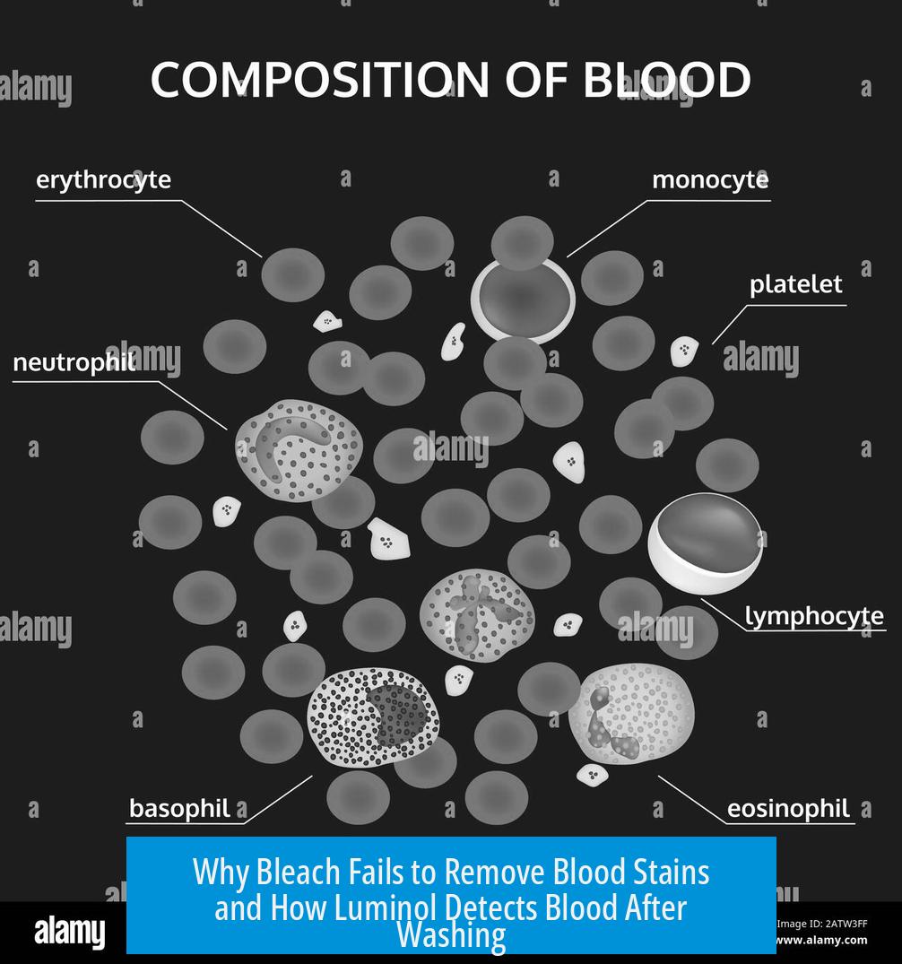 Why Bleach Fails to Remove Blood Stains and How Luminol Detects Blood After Washing