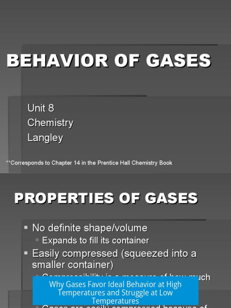 Why Gases Favor Ideal Behavior at High Temperatures and Struggle at Low Temperatures