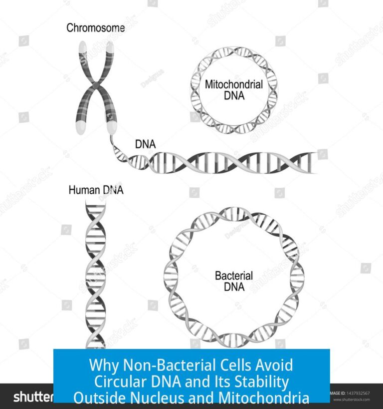 Why Non-Bacterial Cells Avoid Circular DNA and Its Stability Outside Nucleus and Mitochondria