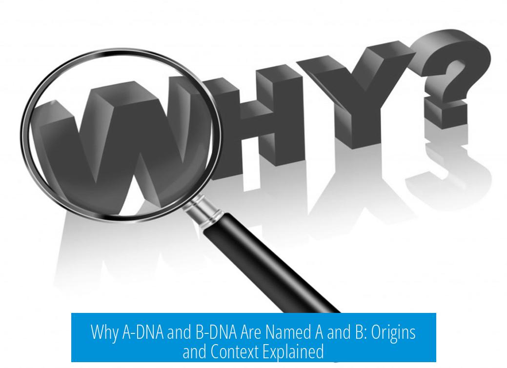 Why A-DNA and B-DNA Are Named A and B: Origins and Context Explained