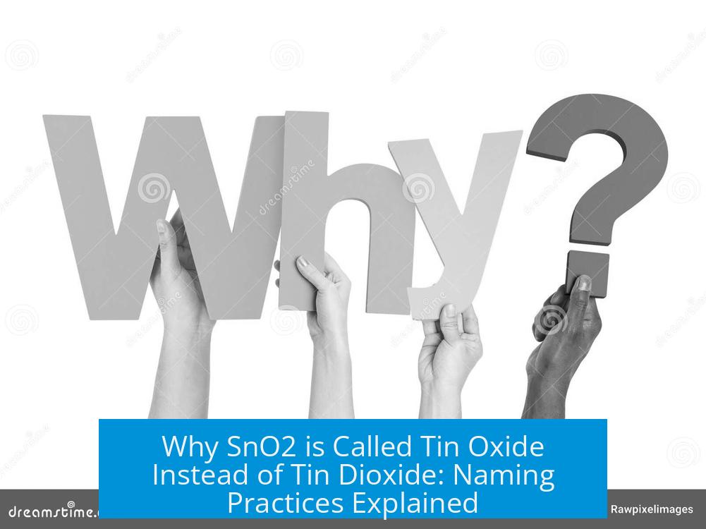 Why SnO2 is Called Tin Oxide Instead of Tin Dioxide: Naming Practices Explained
