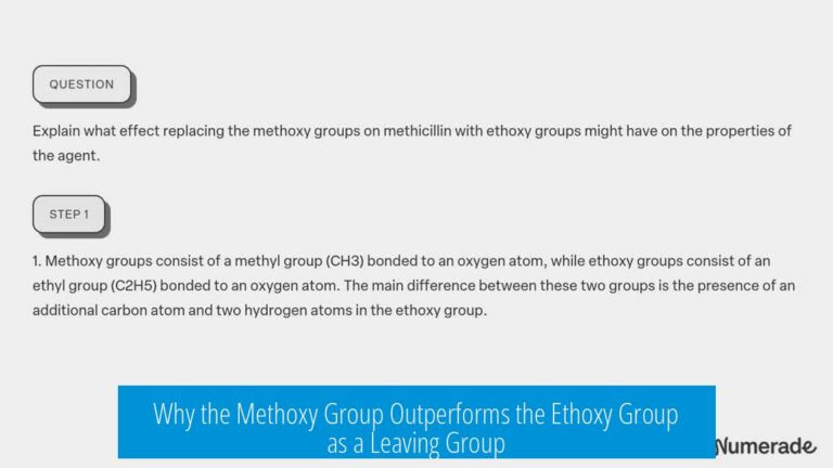 Why the Methoxy Group Outperforms the Ethoxy Group as a Leaving Group