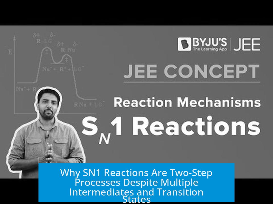 Why SN1 Reactions Are Two-Step Processes Despite Multiple Intermediates and Transition States