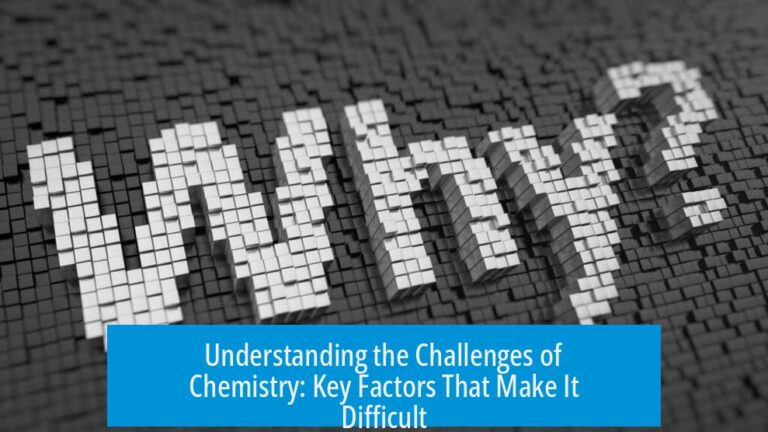 Understanding the Challenges of Chemistry: Key Factors That Make It Difficult