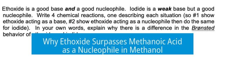 Why Ethoxide Surpasses Methanoic Acid as a Nucleophile in Methanol