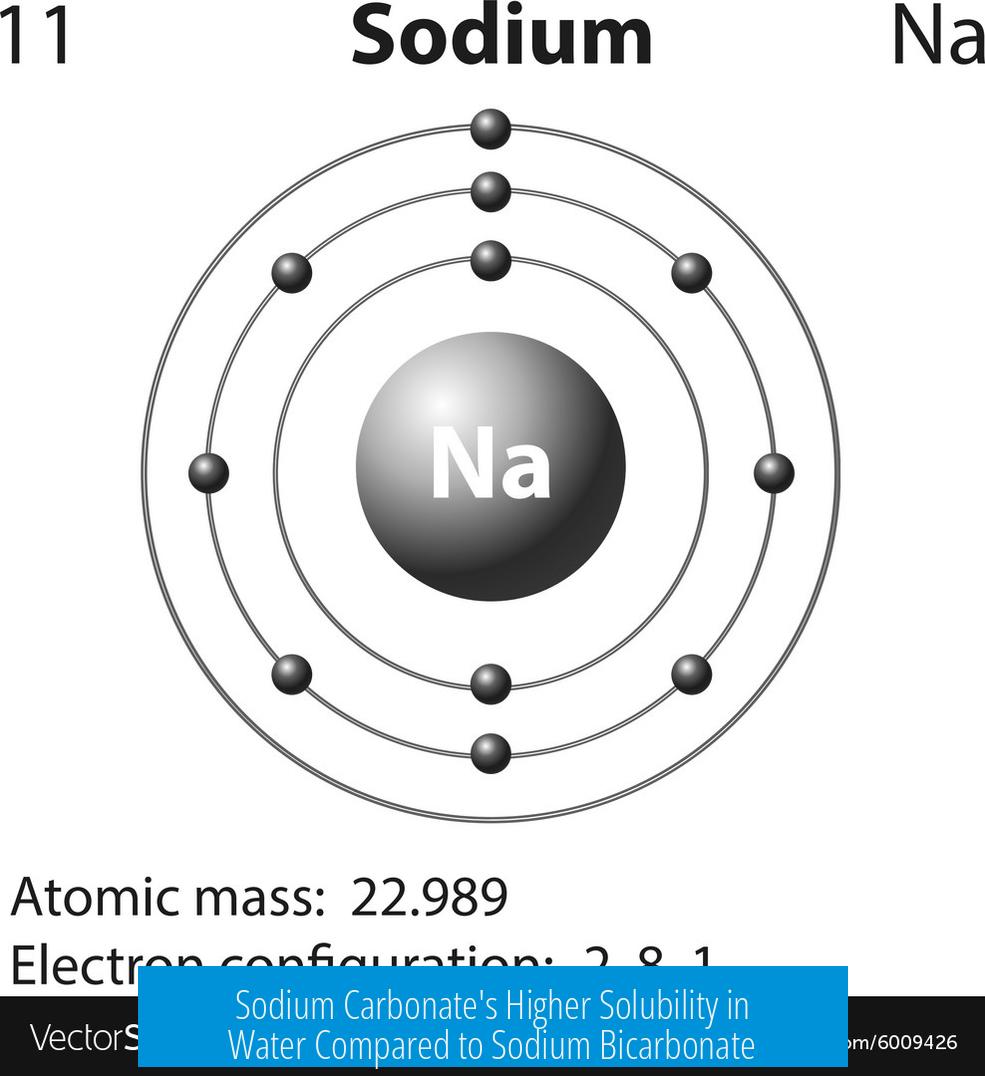 Sodium Carbonate's Higher Solubility in Water Compared to Sodium Bicarbonate