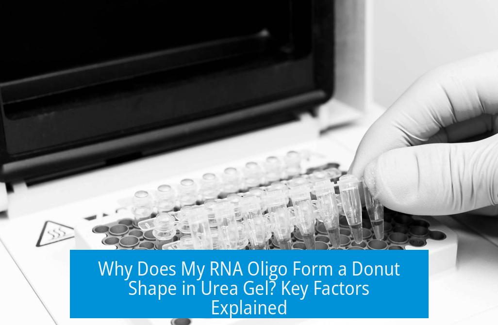 Why Does My RNA Oligo Form a Donut Shape in Urea Gel? Key Factors Explained