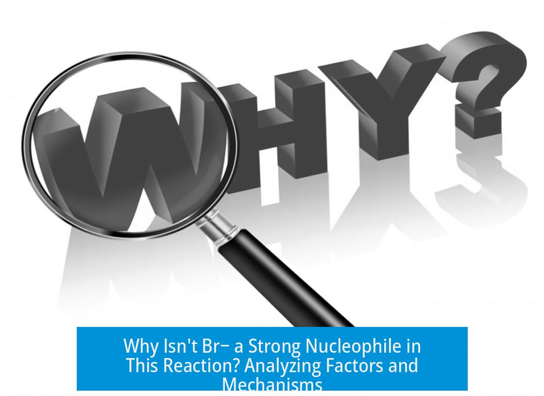 Why Isn't Br− a Strong Nucleophile in This Reaction? Analyzing Factors and Mechanisms