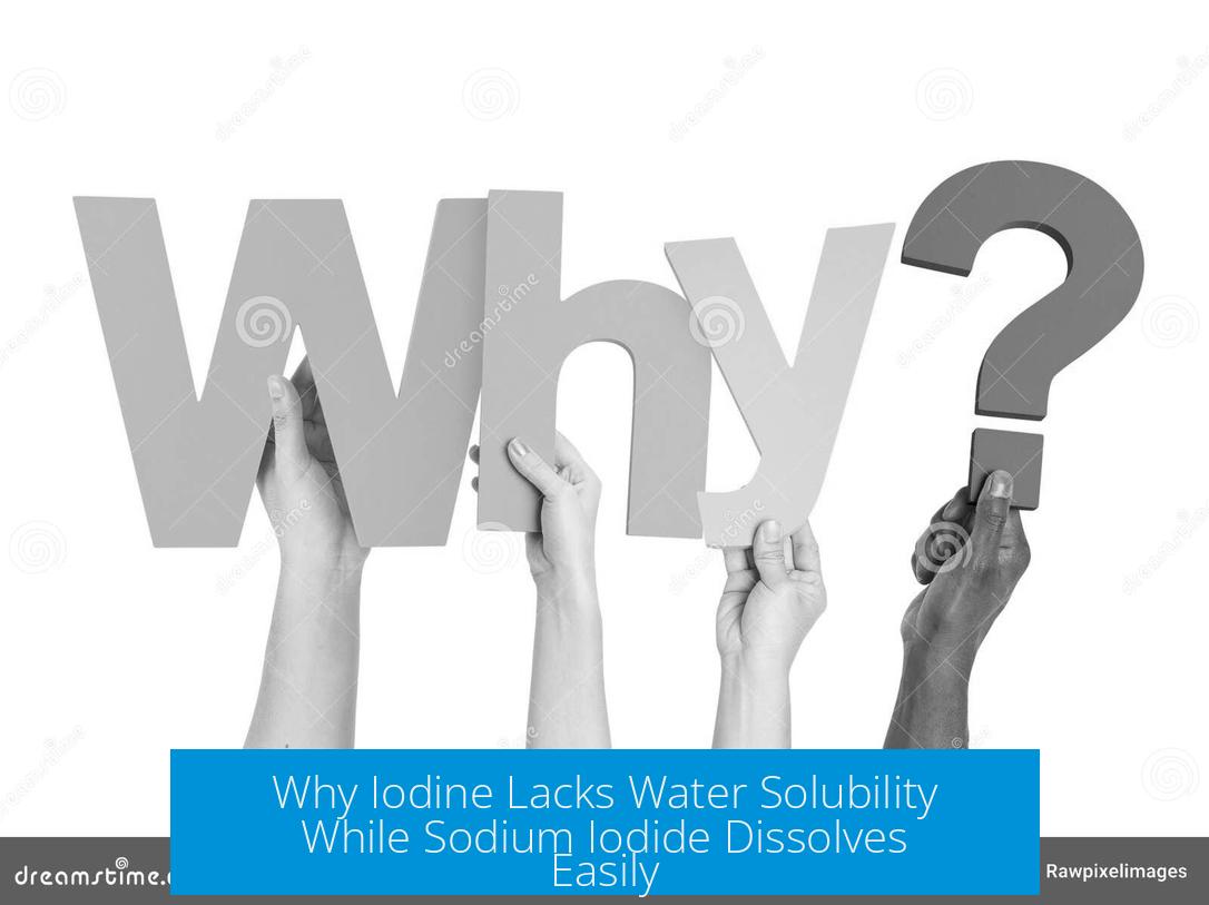 Why Iodine Lacks Water Solubility While Sodium Iodide Dissolves Easily