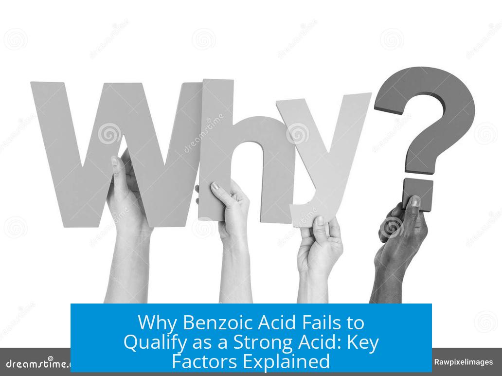 Why Benzoic Acid Fails to Qualify as a Strong Acid: Key Factors Explained