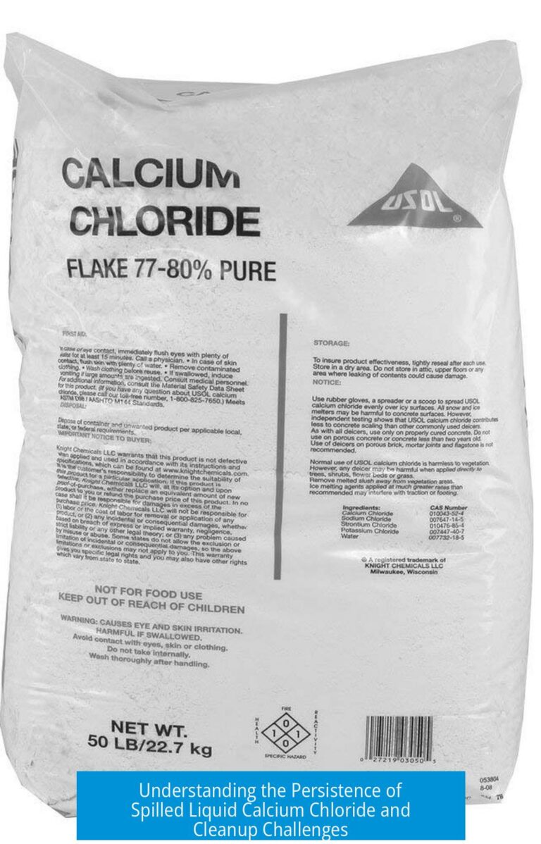 Understanding the Persistence of Spilled Liquid Calcium Chloride and Cleanup Challenges