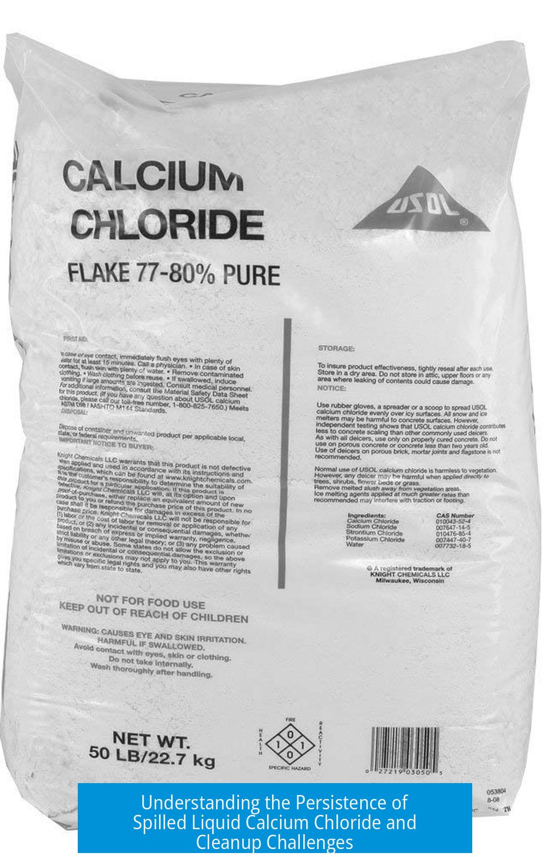 Understanding the Persistence of Spilled Liquid Calcium Chloride and Cleanup Challenges