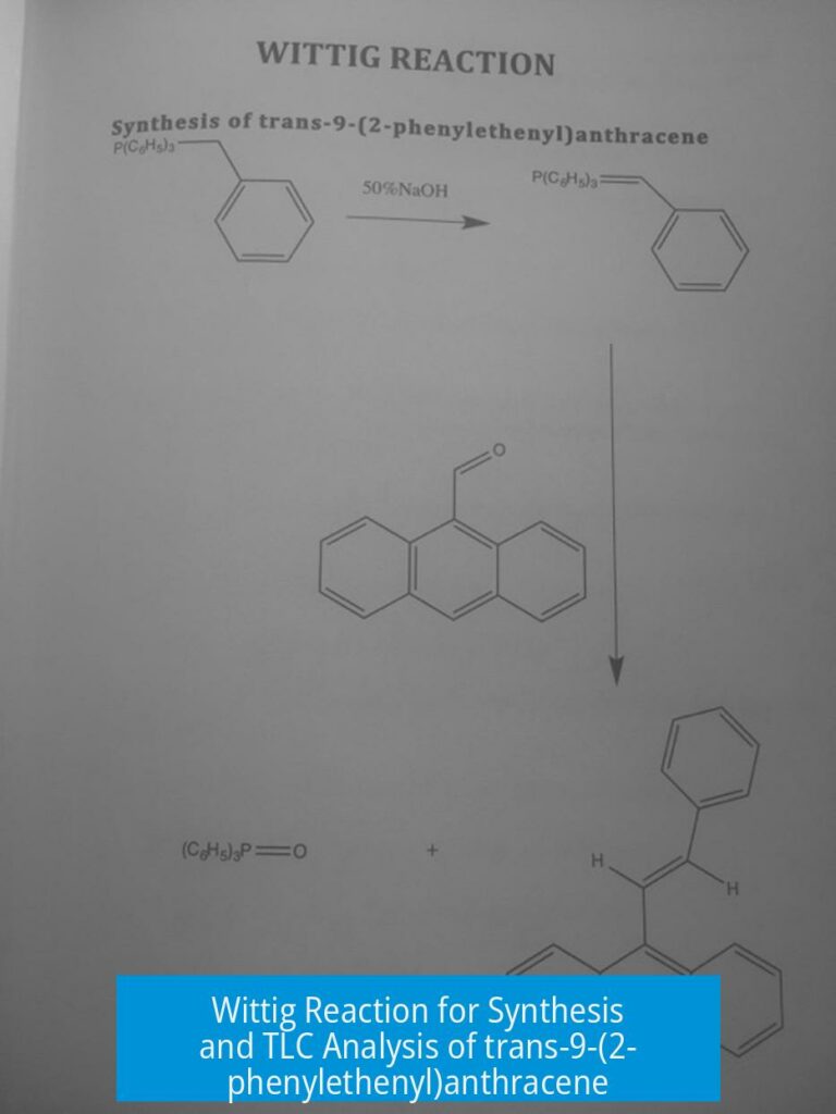 Wittig Reaction for Synthesis and TLC Analysis of trans-9-(2-phenylethenyl)anthracene