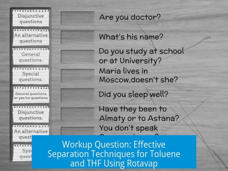 Workup Question: Effective Separation Techniques for Toluene and THF Using Rotavap