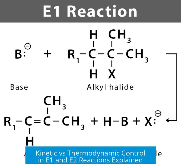 Kinetic vs Thermodynamic Control in E1 and E2 Reactions Explained