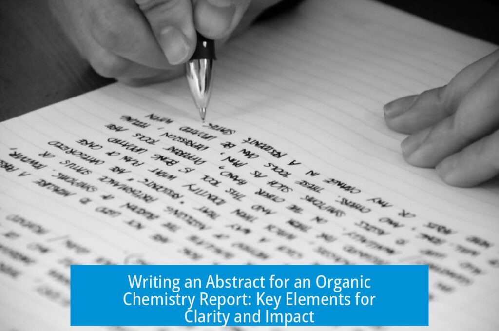 Writing an Abstract for an Organic Chemistry Report: Key Elements for ...