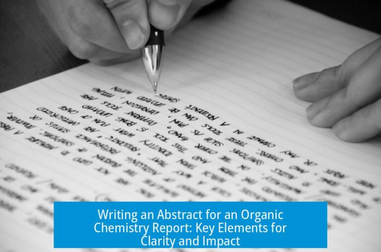 Writing an Abstract for an Organic Chemistry Report: Key Elements for Clarity and Impact