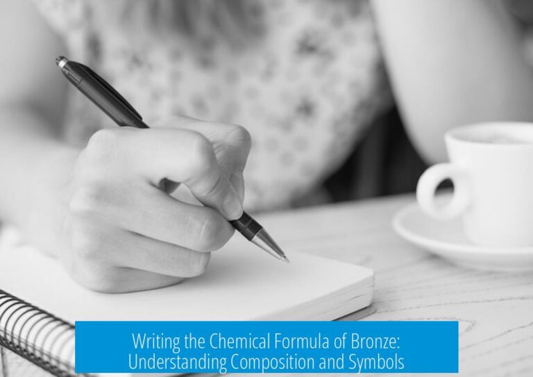 Writing the Chemical Formula of Bronze: Understanding Composition and Symbols