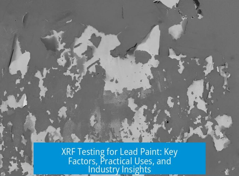 XRF Testing for Lead Paint: Key Factors, Practical Uses, and Industry Insights