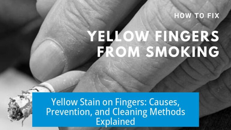 Yellow Stain on Fingers: Causes, Prevention, and Cleaning Methods Explained