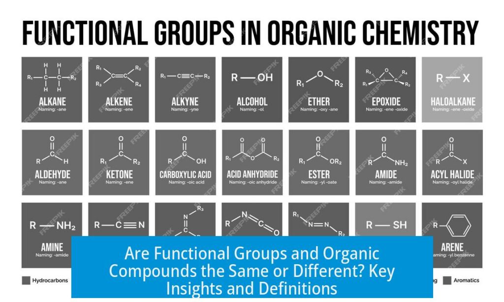 Are Functional Groups and Organic Compounds the Same or Different? Key Insights and Definitions