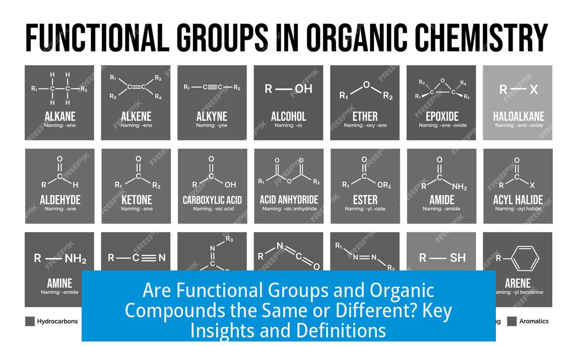 Are Functional Groups and Organic Compounds the Same or Different? Key Insights and Definitions