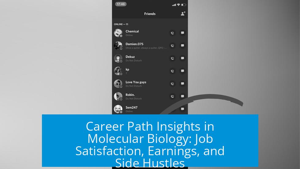 Career Path Insights in Molecular Biology: Job Satisfaction, Earnings, and Side Hustles