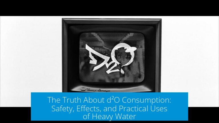 The Truth About d²O Consumption: Safety, Effects, and Practical Uses of Heavy Water