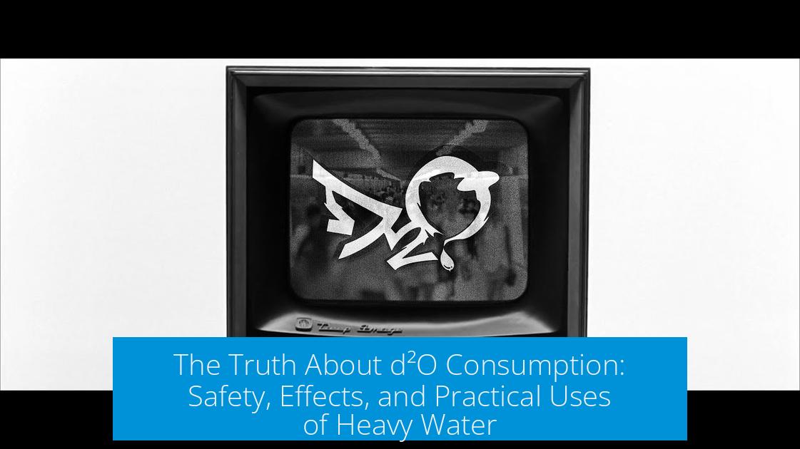 The Truth About d²O Consumption: Safety, Effects, and Practical Uses of Heavy Water