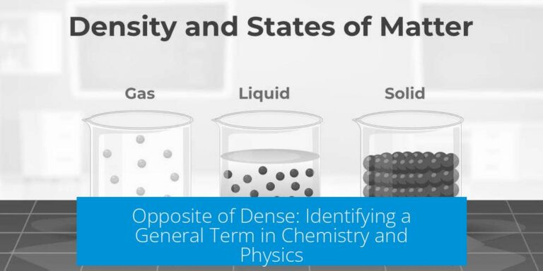Opposite of Dense: Identifying a General Term in Chemistry and Physics