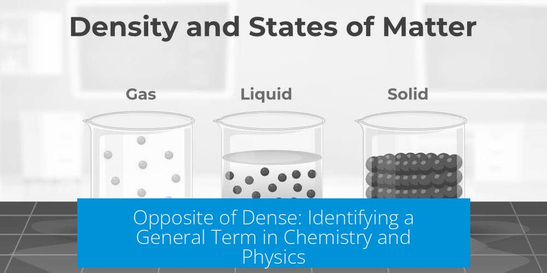 Opposite of Dense: Identifying a General Term in Chemistry and Physics