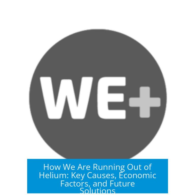 How We Are Running Out of Helium: Key Causes, Economic Factors, and Future Solutions