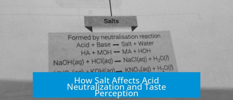 How Salt Affects Acid Neutralization and Taste Perception