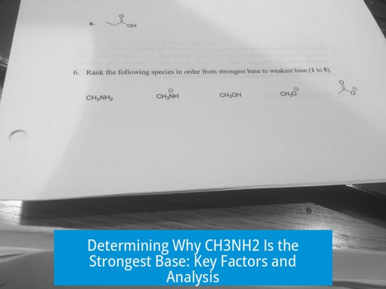 Determining Why CH3NH2 Is the Strongest Base: Key Factors and Analysis