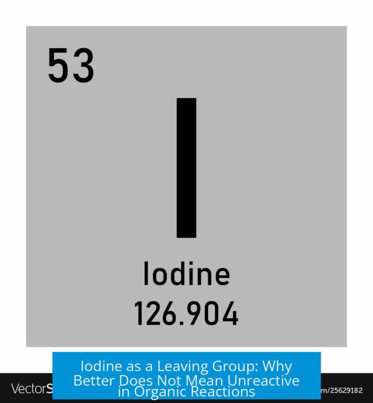 Iodine as a Leaving Group: Why Better Does Not Mean Unreactive in Organic Reactions