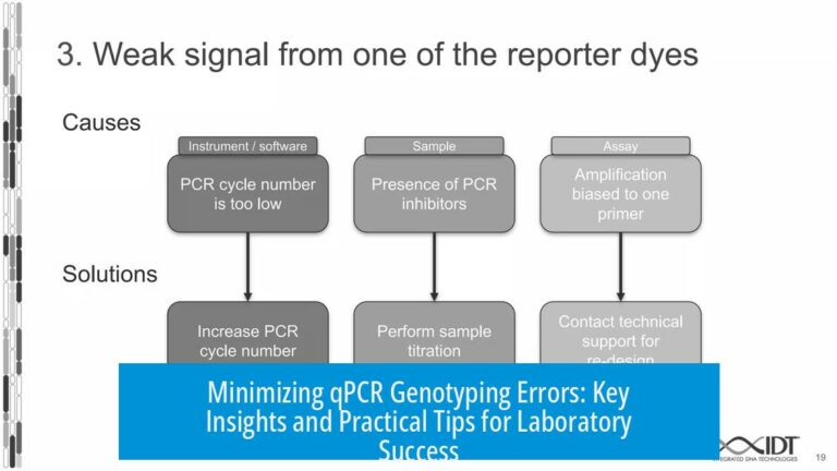 Minimizing qPCR Genotyping Errors: Key Insights and Practical Tips for Laboratory Success