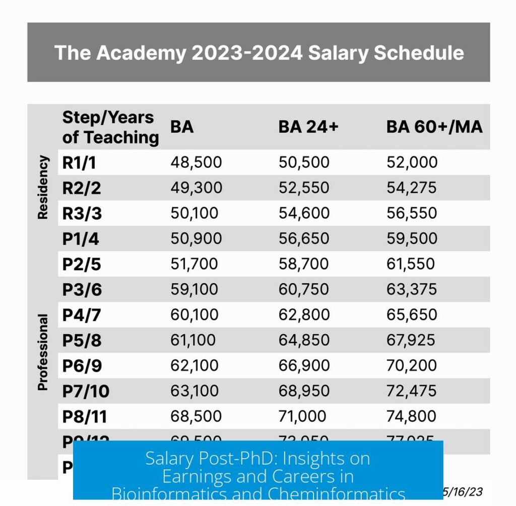 Salary Post-PhD: Insights on Earnings and Careers in Bioinformatics and Cheminformatics
