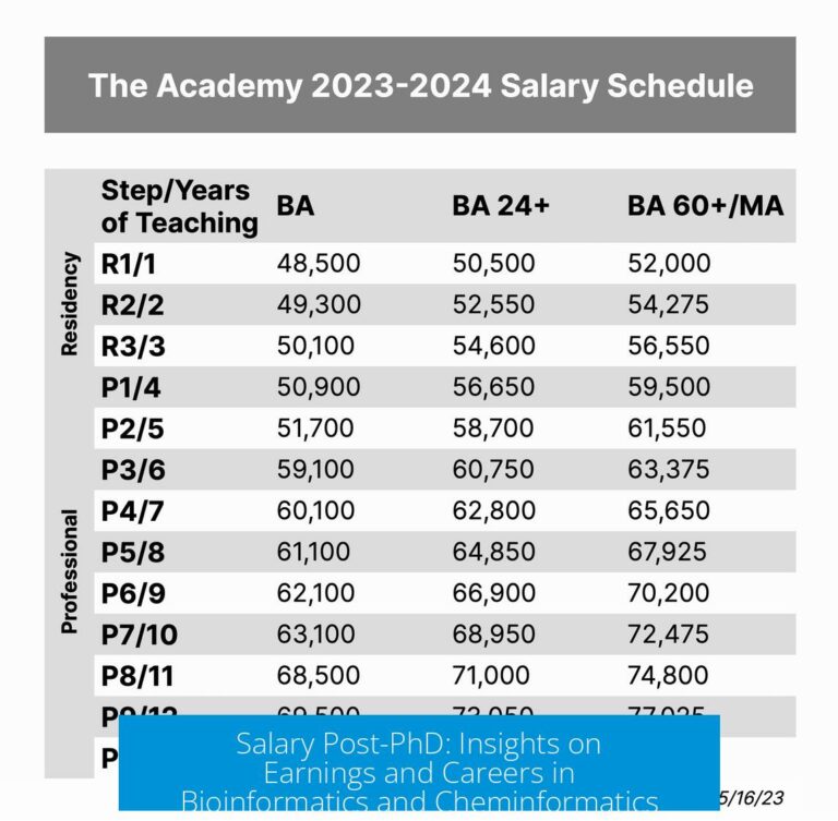 Salary Post-PhD: Insights on Earnings and Careers in Bioinformatics and Cheminformatics