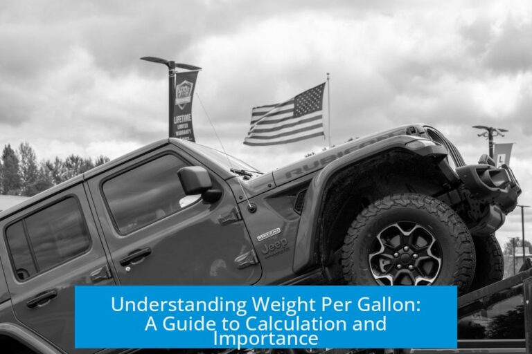 Understanding Weight Per Gallon: A Guide to Calculation and Importance