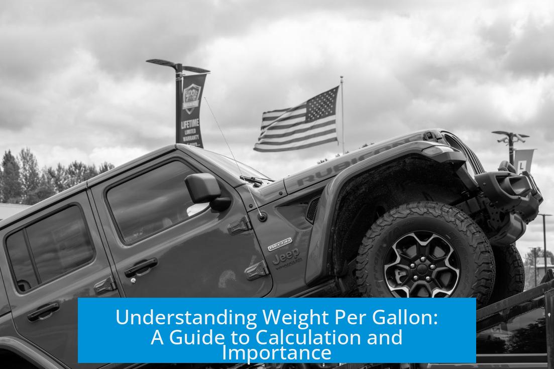 Understanding Weight Per Gallon: A Guide to Calculation and Importance