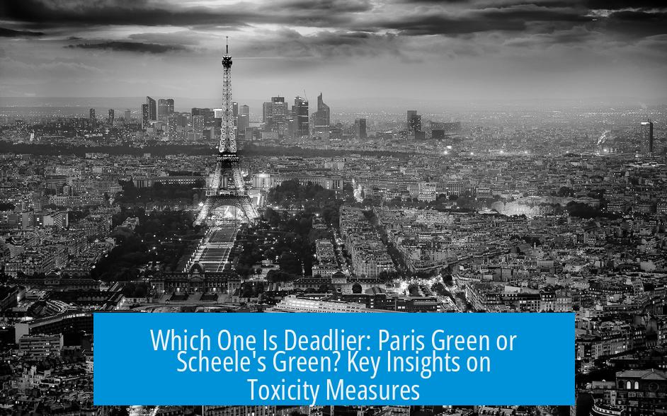 Which One Is Deadlier: Paris Green or Scheele's Green? Key Insights on Toxicity Measures