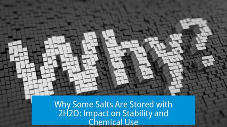 Why Some Salts Are Stored with 2H2O: Impact on Stability and Chemical Use