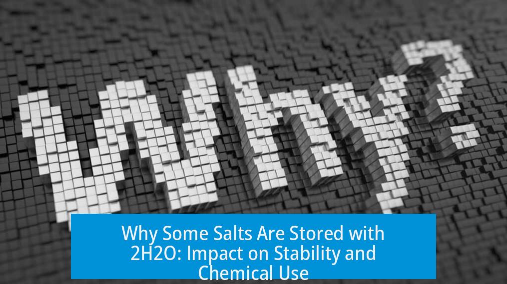 Why Some Salts Are Stored with 2H2O: Impact on Stability and Chemical Use
