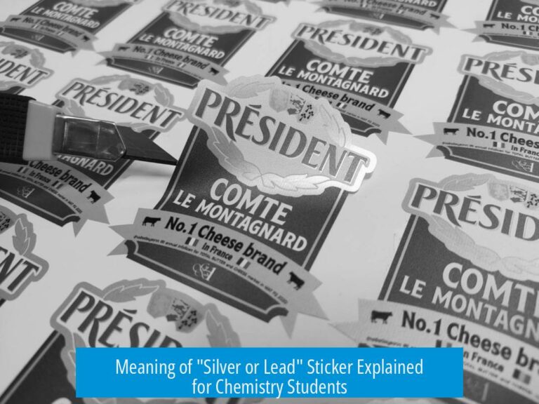 Meaning of "Silver or Lead" Sticker Explained for Chemistry Students